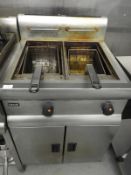 *Lincat Electric Floor Standing Two Basket Two Compartment Fryer