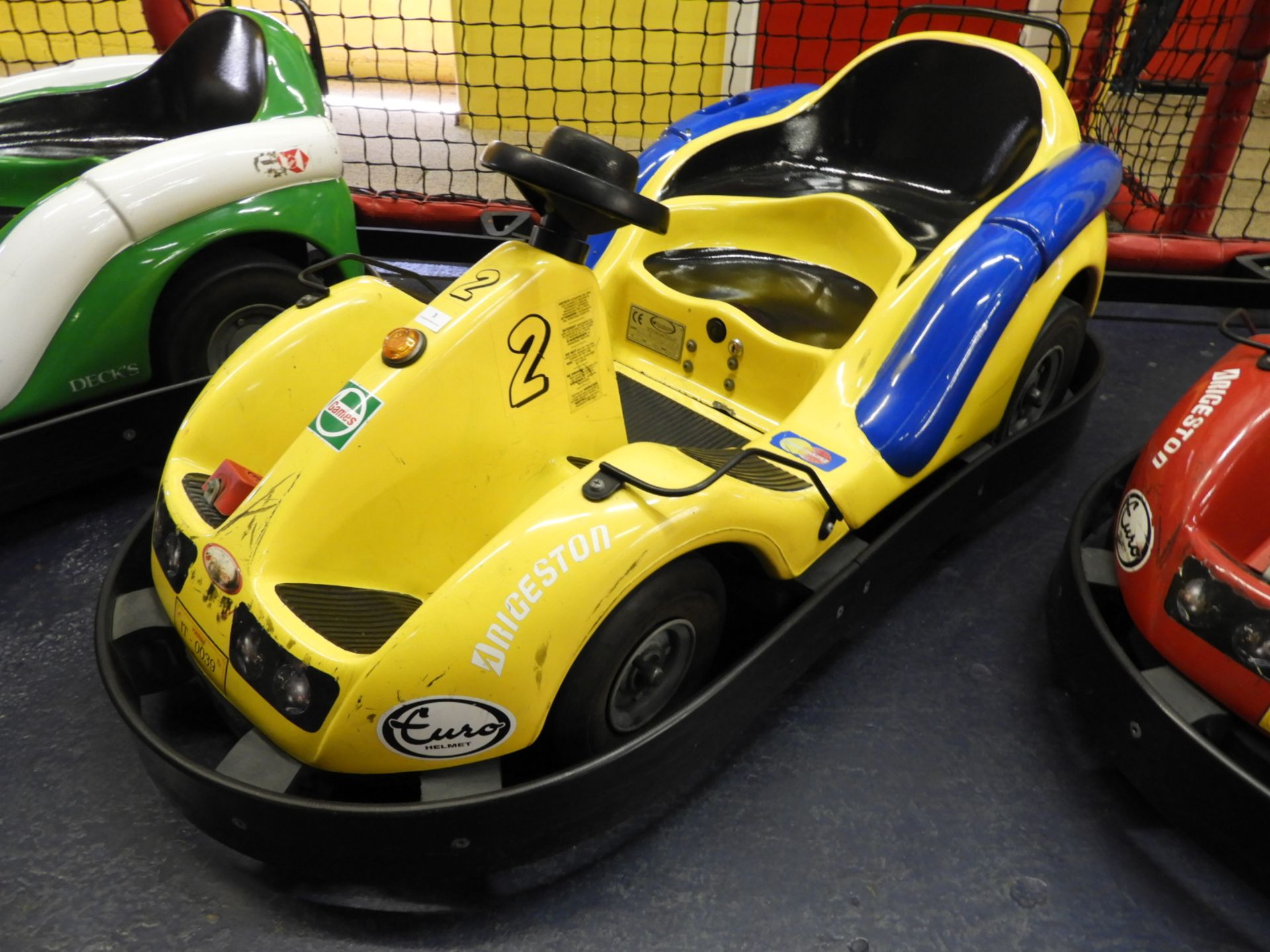 *Yellow Coin Operated Battery Powered Indoor Go Kart