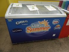 *Display Freezer with Sliding Glass Lid