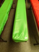 *Bench with Folding Legs and Green Vinyl Top