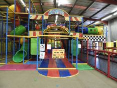 *Multi Level Soft Play Children's Climbing Frame with Integrated Go Kart Track