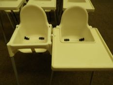 *Two Children's Ikea White High Chair (One with Table)