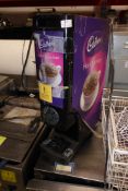 * Cadburys hot chocolate dispensing machine