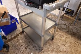 * Grey 3 tier catering trolley 700 x 400 x 950