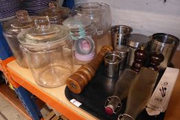 * 5 glass jars, cookie cutters, salt and pepper grinders etc.