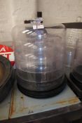 * 4 plastic cake display domes with black bases