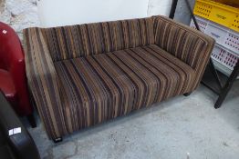 * 2 seater striped fabric sofa