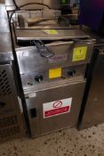 * Valentine twin pedestal fryer 3 phase electric 400 x 600 x 900