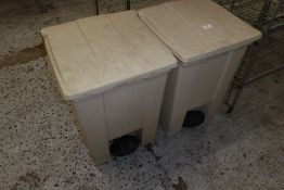 * 2 x Rubbermaid pedal bins 400 x 400 x 600