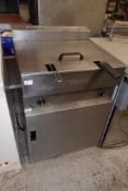 * Valentine single bowl pedestal fryer twin basket 3 phase electric 600 x 600 x 900