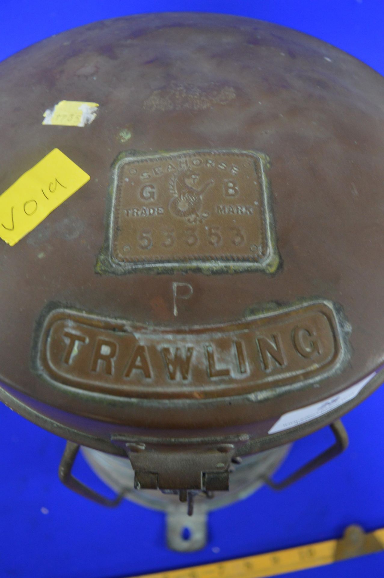 Seahorse Brand Copper Trawling Ships Lamp - Image 2 of 2