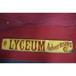 Original Enamel Sign - The Lyceum Advertising Co. 117x20.5cm