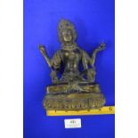 Tibetan Bronze Vajrasattva Buddha 7.5" height
