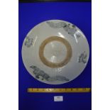 Chinese Blue & White Dish with Phoenix Design 11.5" Diameter
