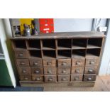 Vintage Pine Bank of Drawers