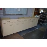 Leisure Metal Kitchen Base Unit with Original Cream Paint and Handles