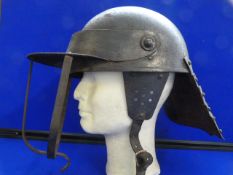 WWII British Para Helmet Converted to Lobster Tail Civil War Helmet