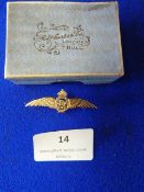 9ct Gold RAF Sweetheart Badge 2.5g