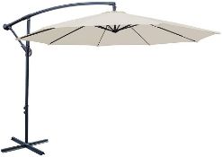 * Ivory 3m Banana Garden Parasol