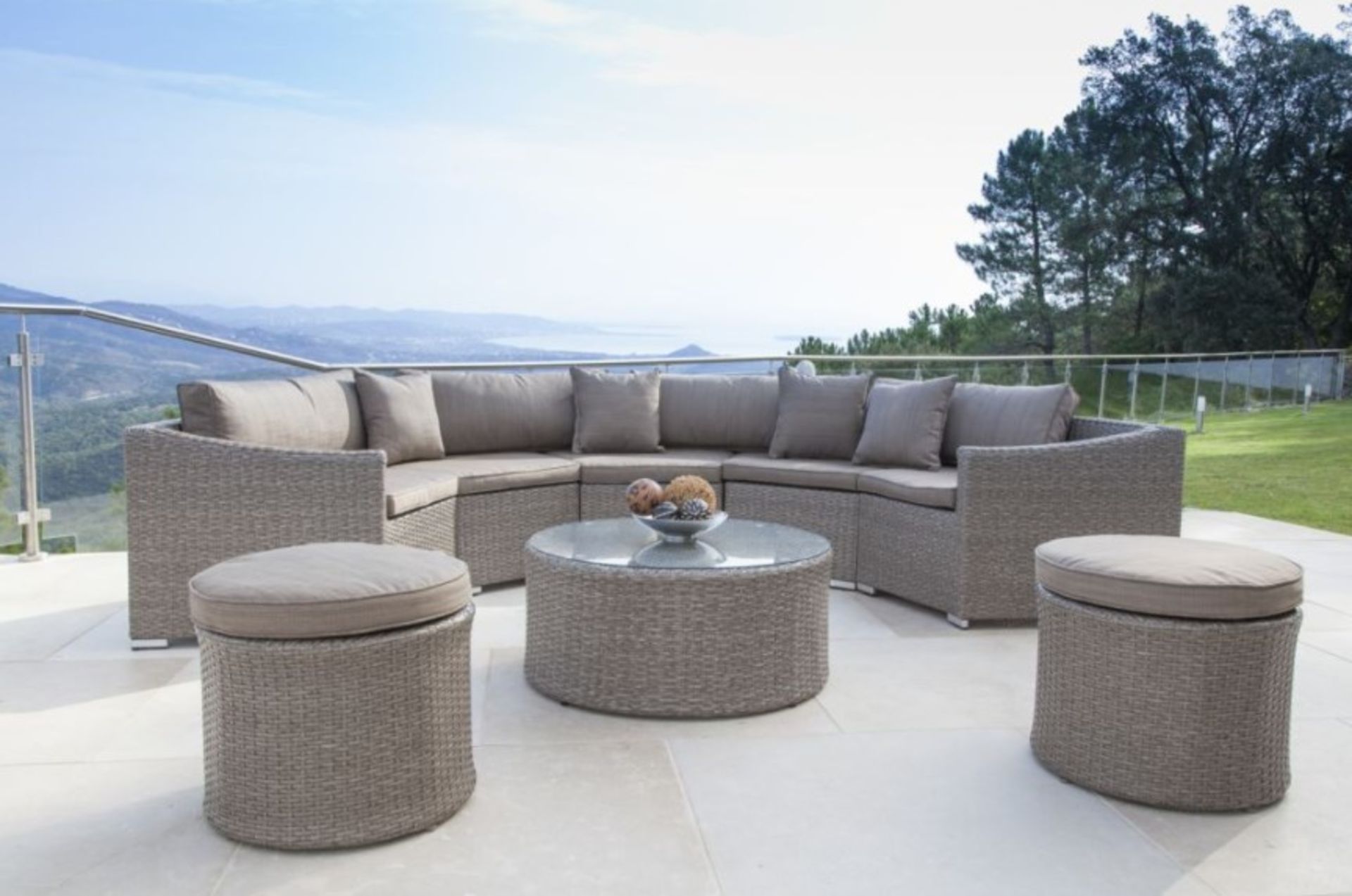* The Mexico Curved Ratten Garden Sofa Set - Image 2 of 3