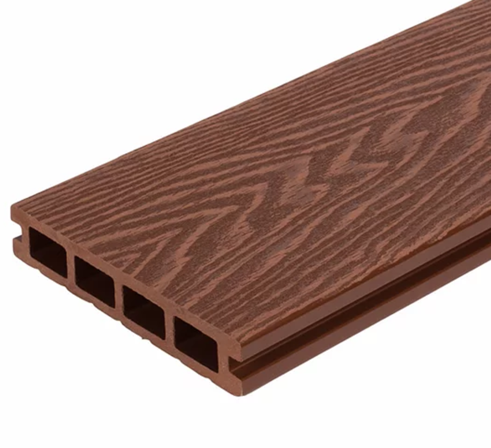 * 20 WPC Composite Coffee Double sided Embossed Woodgrain Decking Boards 2900mm x 146mm x 25mm - Image 3 of 4
