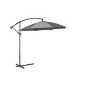 * Grey 3m Banana Garden Parasol