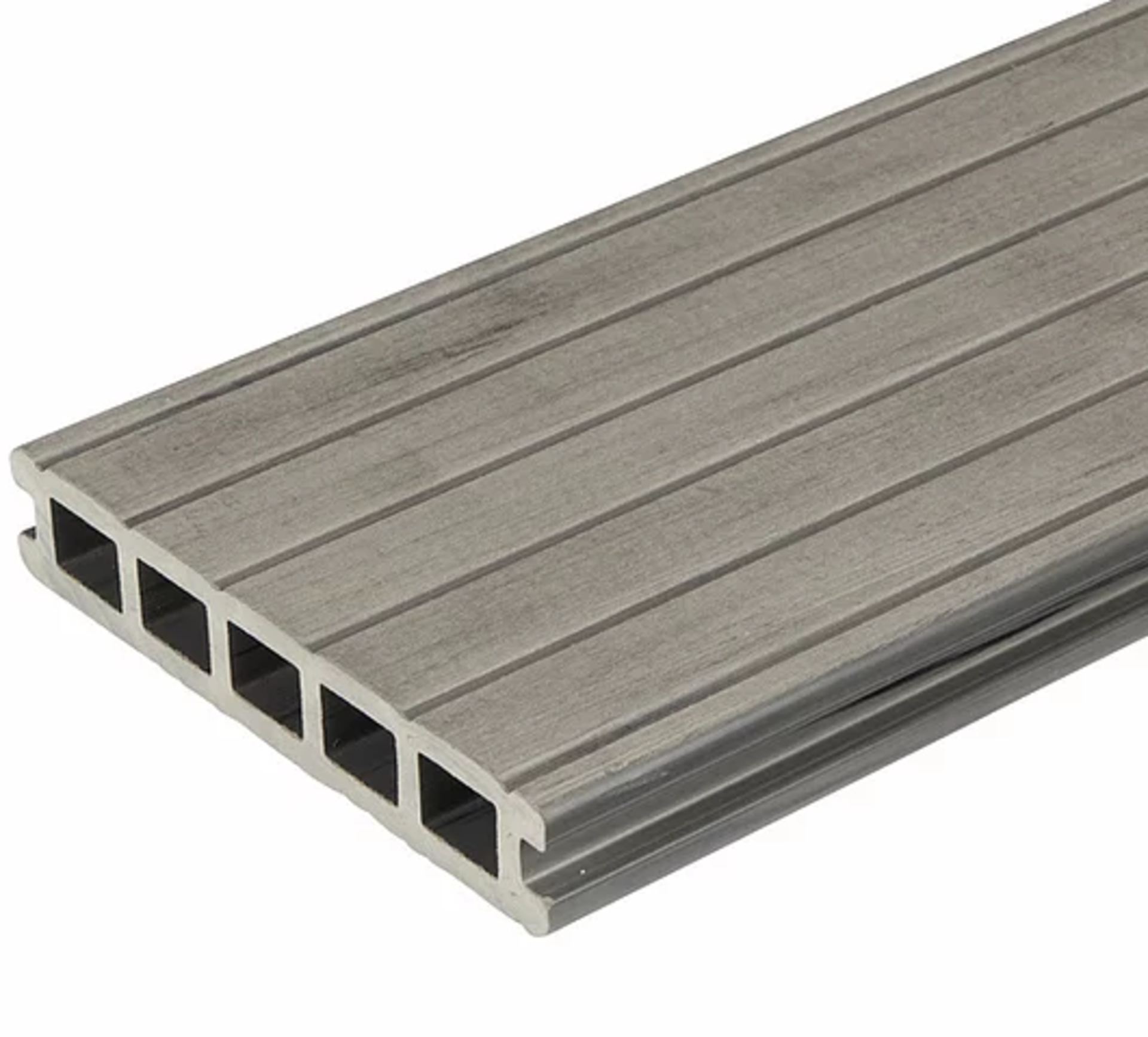* 20 WPC Composite Light Grey Double sided Embossed Woodgrain Decking Boards 2900mm x 146mm x 25mm - Image 3 of 4