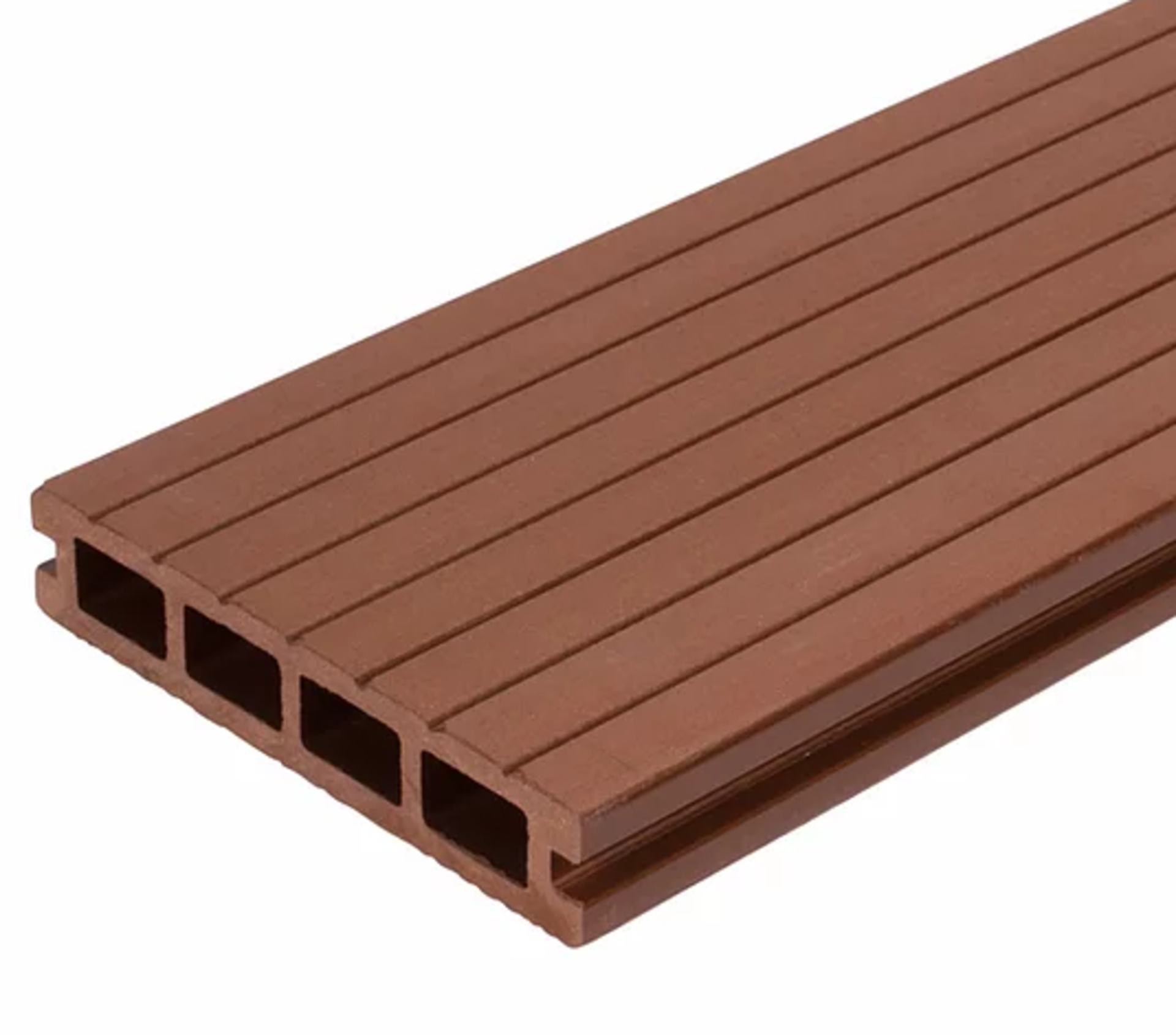 * Complete Coffee Brown WPC decking Kit to cover an area of 2.9m x 2.9m includes joists - clips - - Image 2 of 4