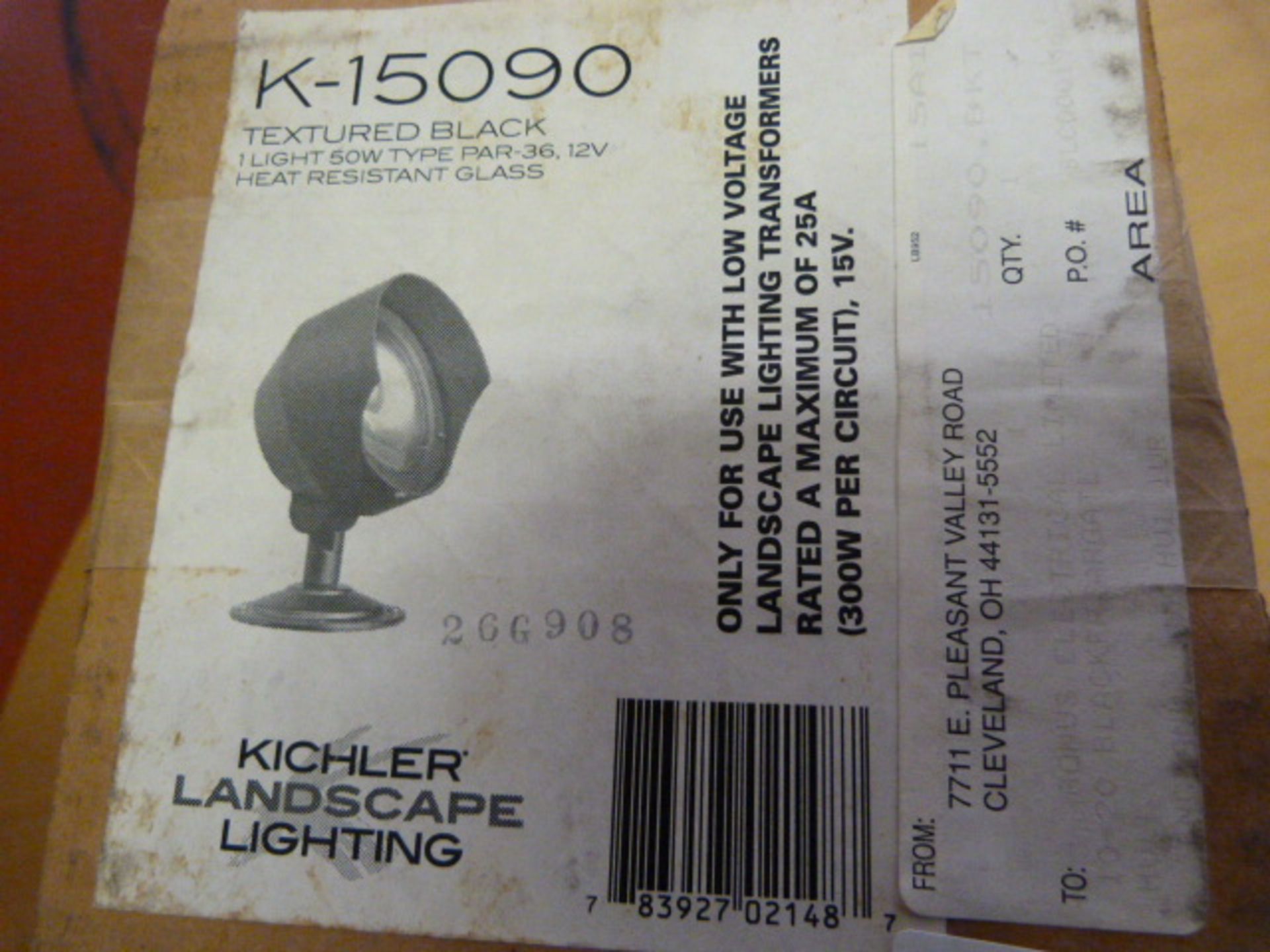 *Textured Black Light Fitting K-15090 for 50w Par3 - Image 2 of 2