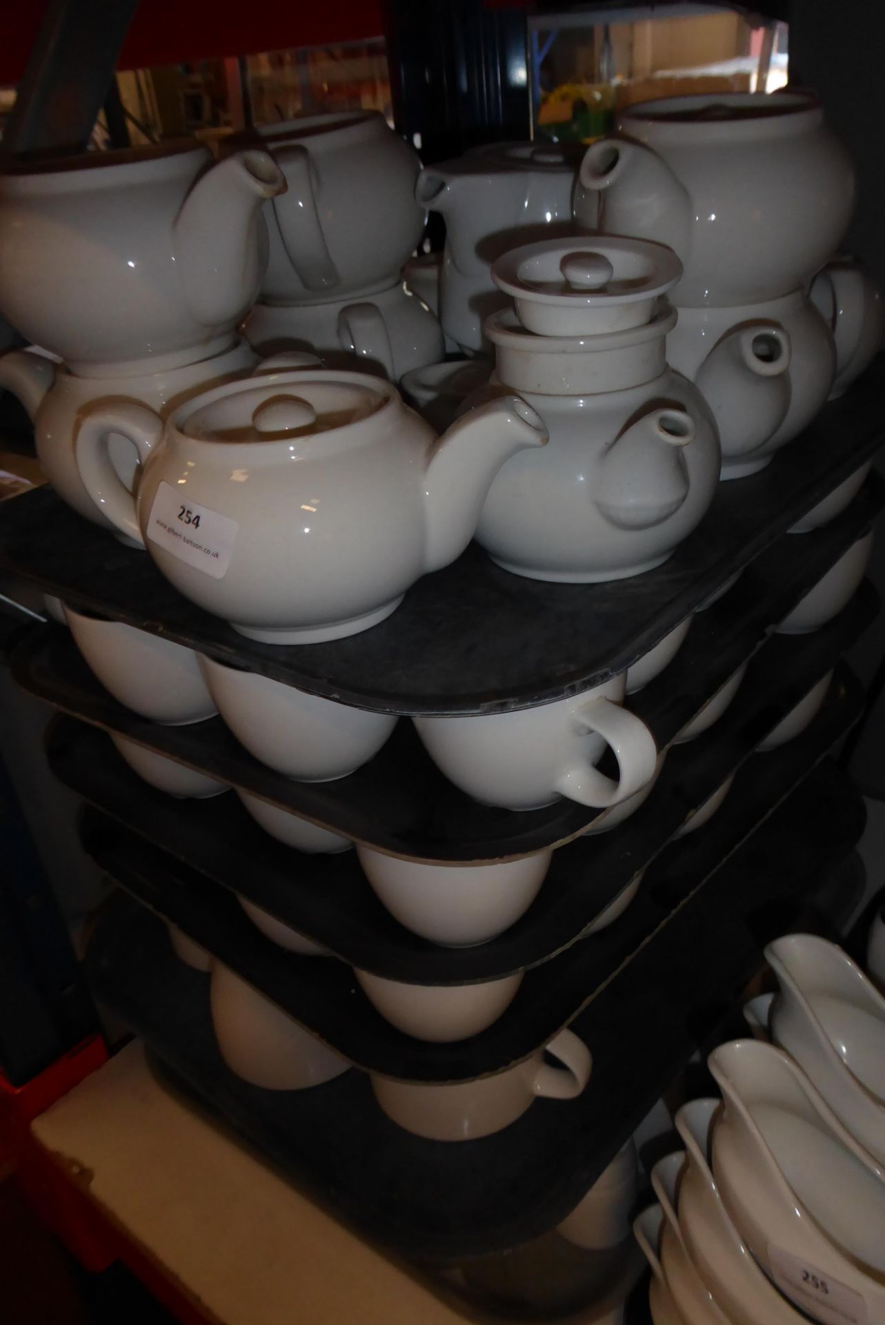 * approx. 40 x salt and pepper pots and 48 x tea cups and 10x tea pots - Image 3 of 3