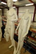 * female and male mannequin - 1 x stand