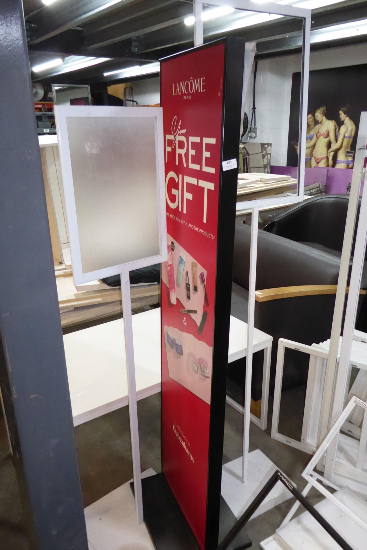 * 3 x display notice stands - 1 x full sized, 2 x 'bus stop' style - Image 2 of 2