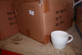 * Box of 36 new white coffee cups 10 oz