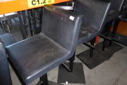 * 3 x black gas lift chairs with footrest