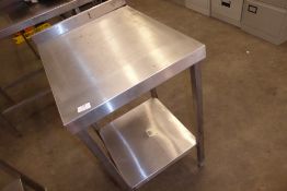 * Infill stainless steel table with undershelf 500 x 620 x 900