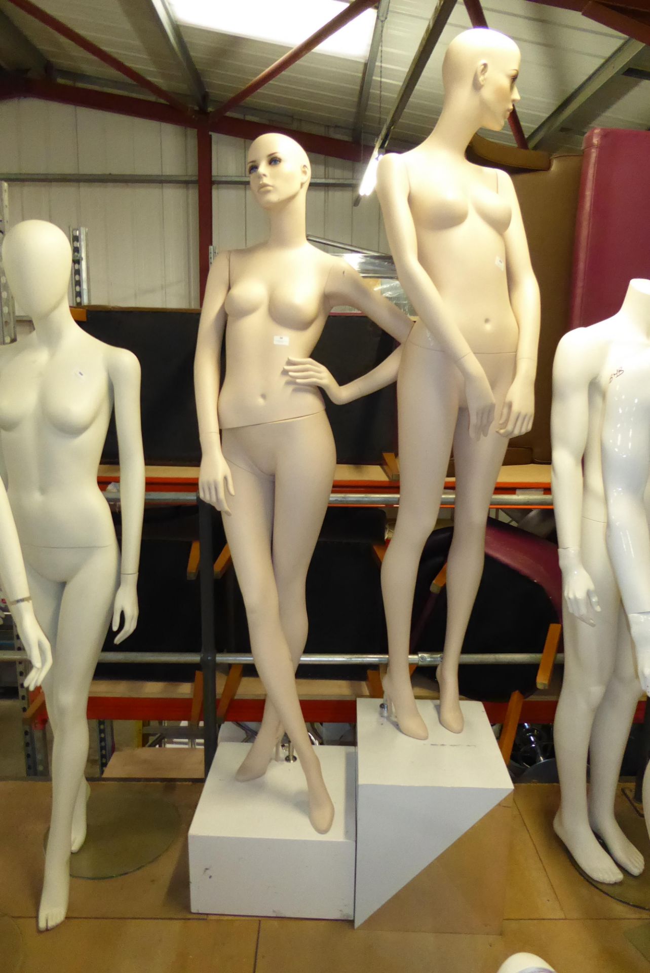 * Two quality female mannequins on plinths