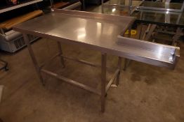 * Stainless steel table to fit round pillar 1130 + 370 extension x 600 x 870