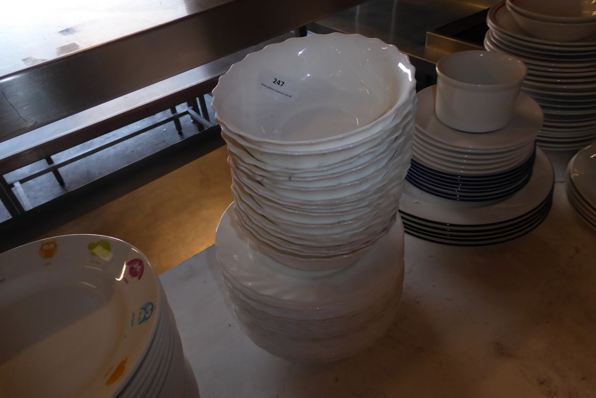 * approx. 20 x white fluted side plates and 15 x fluted bowls - Image 2 of 2