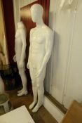 * Gloss white full male mannequin on stand