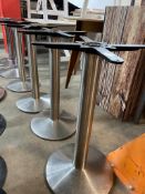 4 x brushed S/S restaurant table bases (with tops - style to confirmed)