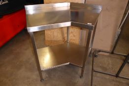 * Stainless steel angled table 110 x 650 x 860