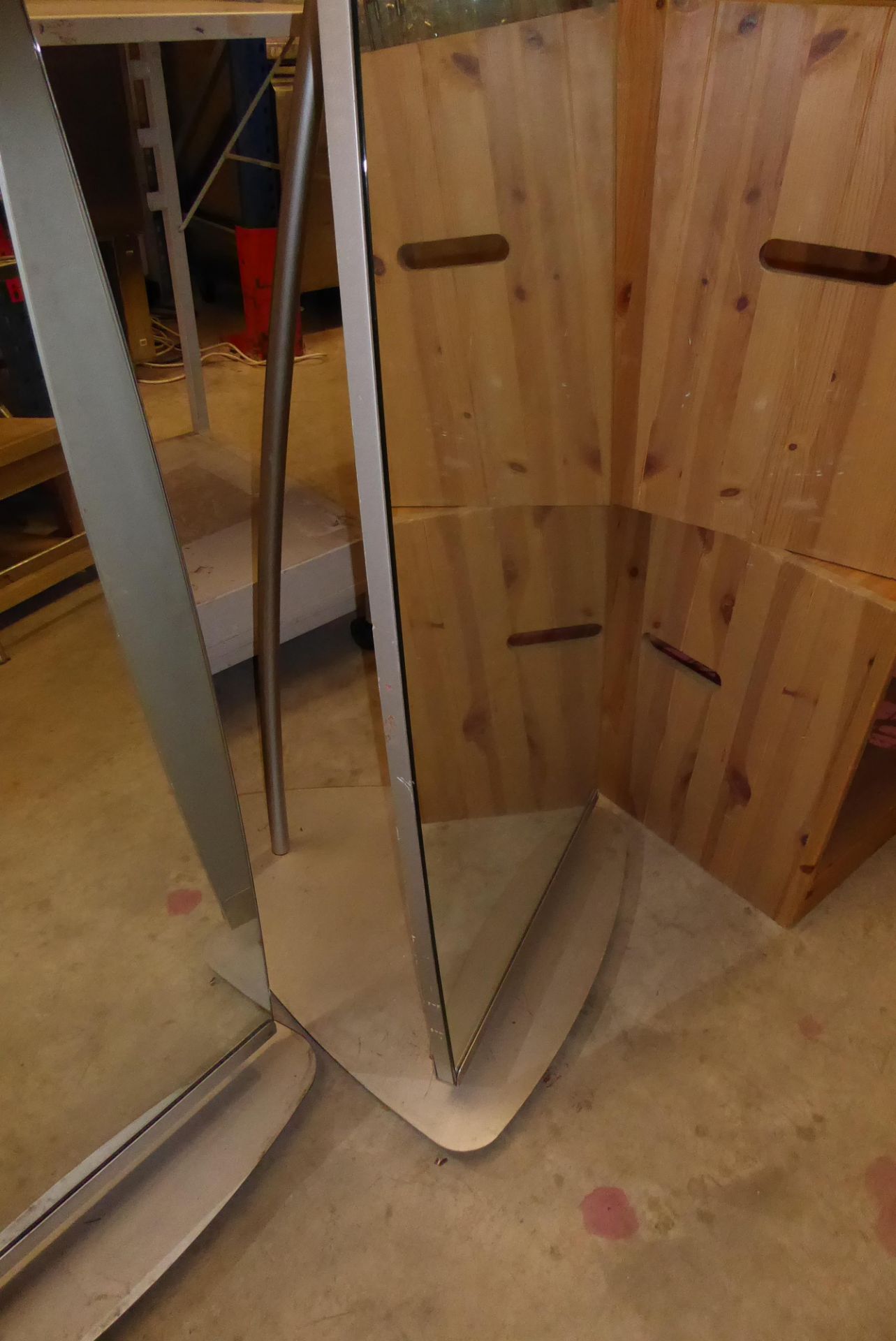 * Floor standing full length mirror on heavy base 550 x 600 x 1550 - Image 2 of 2