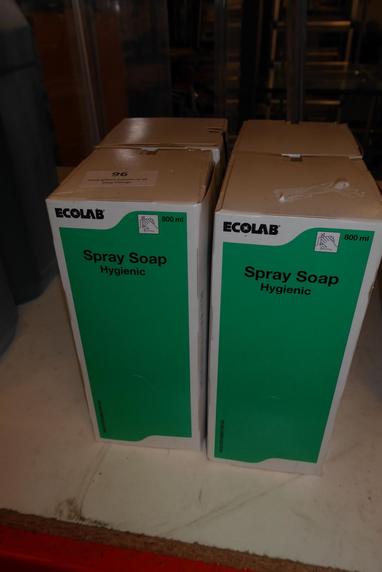 * Four x 880 ml hygienic spray soap