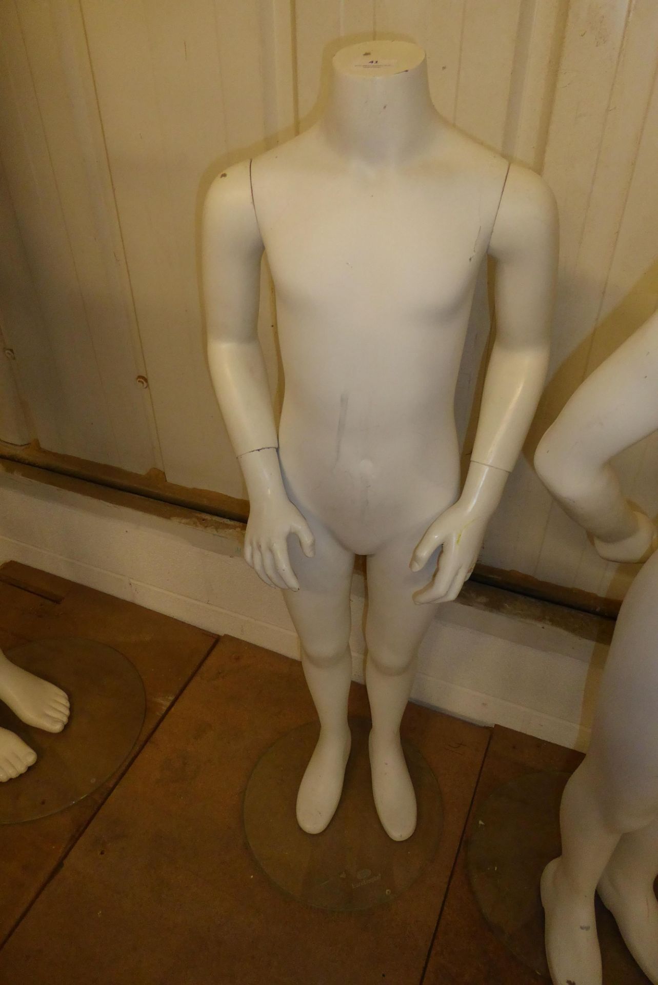 * Headless child mannequin on glass stand 6-8 years