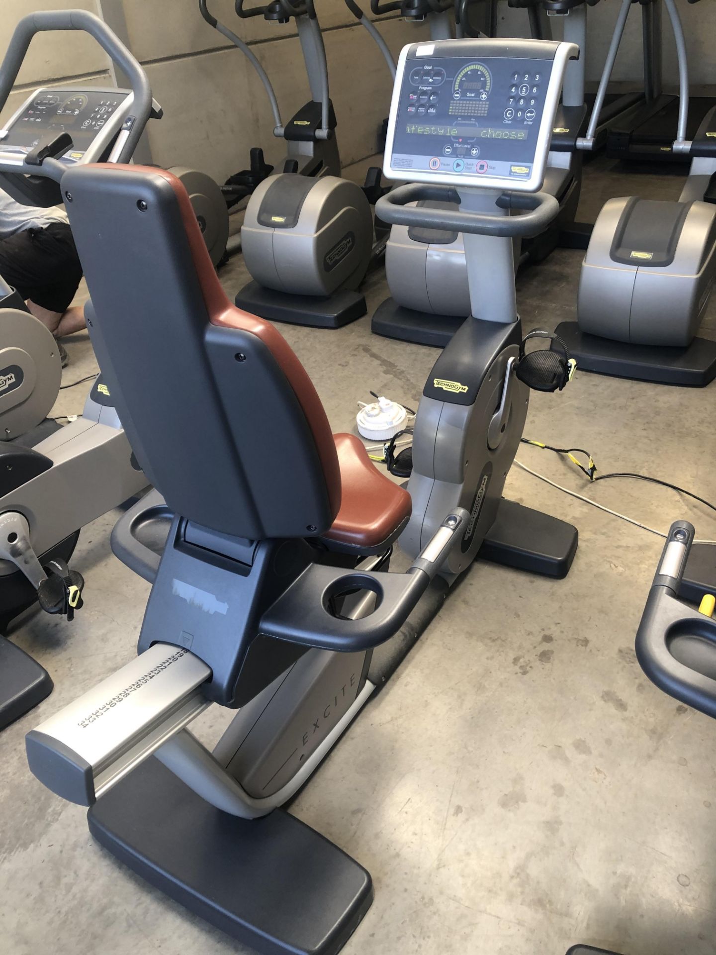 *Technogym 700 Series Recumbence Exercise Cycle with LED Panel