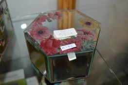 Mirrored Poppy Design Jewellery Box