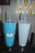 *Two Colour Changing Tumblers with Straws