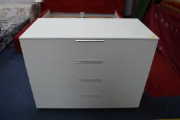 White Gloss Four Drawer Chest