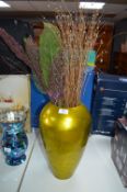 Decorative Vase with Artificial Foliage