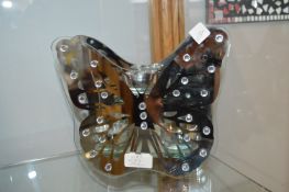 Mirrored Butterfly Candle Holder